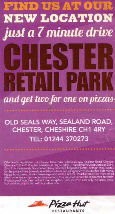 Chestertourist.com - Pizza Hut Chester Page Two